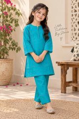 Aroob Stitched Co Ords Summer Suit-D-0300 GREEN