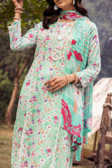 Mahee's by Riaz Arts 3 Piece Unstitched Chikankari Lawn Suit-MC-03