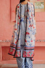 Coco Prints By Zara Shah Jahan Unstitched 3 Piece Digital Printed Lawn Suit-D-04-Blueberry