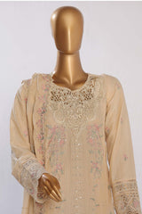 Sada Bahar Stitched 3 Piece Luxury Festive Emb Lawn Vol-05 Suit-LEL-24-Cream