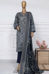 Sada Bahar Stitched 3 Piece Printed Lawn Vol-01 Suit-PR-9505-Blue