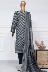 Sada Bahar Stitched 3 Piece Printed Lawn Vol-01 Suit-PR-9505-Blue