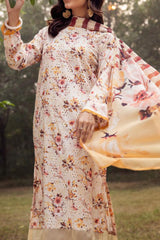 Mahee's by Riaz Arts 3 Piece Unstitched Chikankari Lawn Suit-MC-04