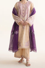 Coco By Zara Shah Jahan Unstitched 3 Piece Emb Lawn Vol-02 Suit-D-05-B-Dinara