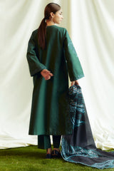 Coco By Zara Shah Jahan Unstitched 3 Piece Winter Suit-D-05-B-Peridot
