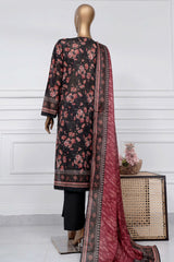 Sada Bahar Stitched 3 Piece Printed Lawn Vol-01 Suit-PR-9507-Black