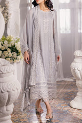 Eid Drop 1 By Azure Unstitched 3 Piece Ensembles Chiffon Suit-D-05-Moon Storm