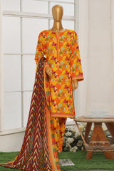 Bin Saeed Stitched 3 Piece Exclusive Cotton Vol-02 Suit-WC-1076-Multi