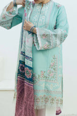 Coco By Zara Shah Jahan Unstitched 3 Piece Eid Edit Emb Lawn Suit-D-05-Shaam