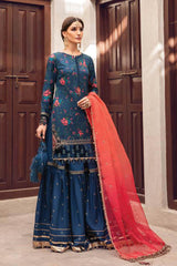 Maria B Sateen Unstitched 3 Piece Embroidered Suit-CST-505