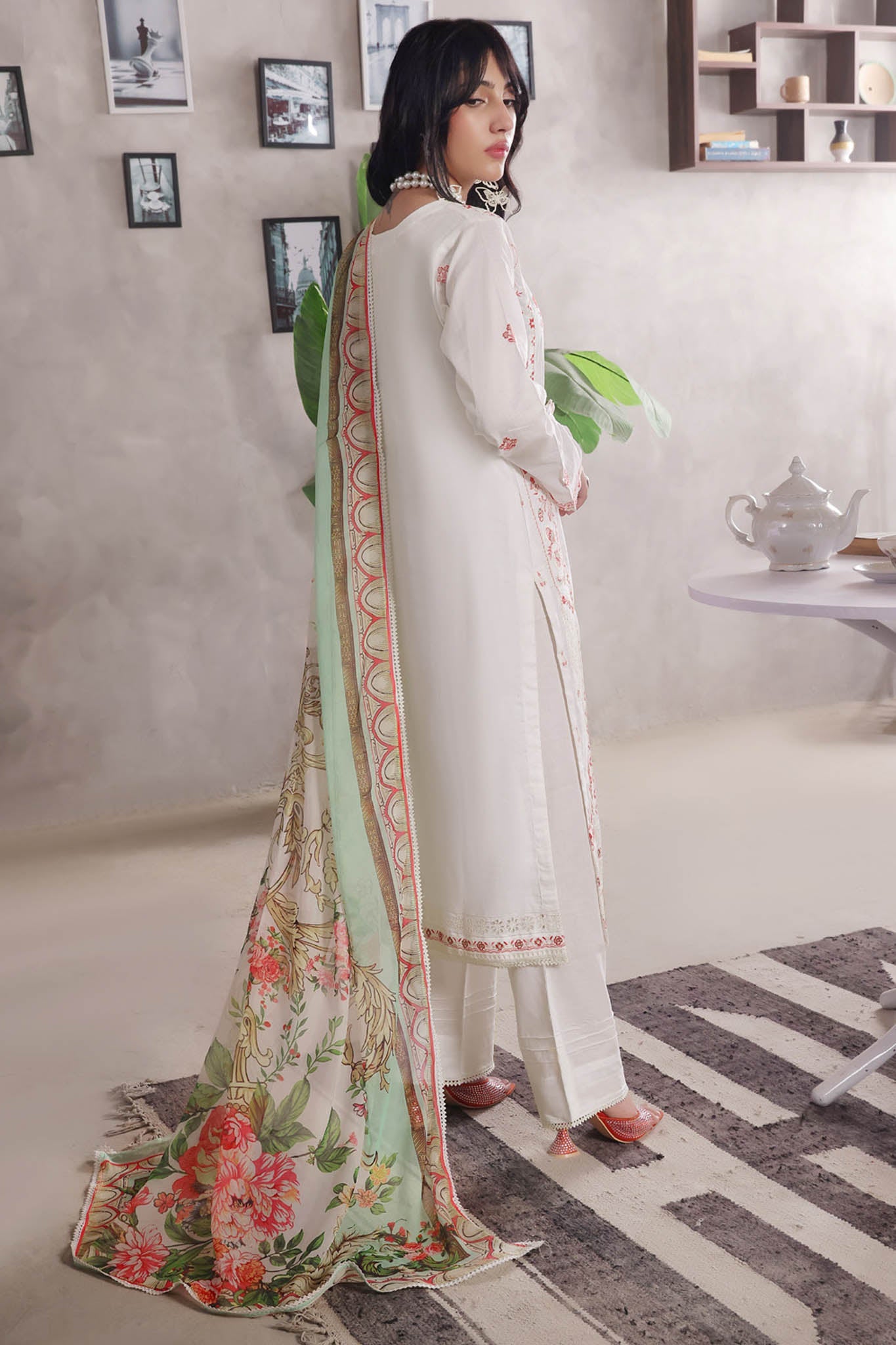 Jasmine By Soghat Unstitched 3 Piece Emb Cotton Chikankari Vol-03 Collection'2025-D-05