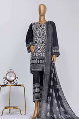 Sada Bahar Stitched 3 Piece Mid Summer Co Ords Suit-D-5731-Off White