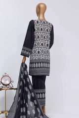 Sada Bahar Stitched 3 Piece Mid Summer Co Ords Suit-D-5731-Off White