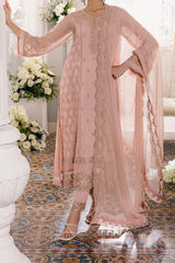 Eid Drop 1 By Azure Unstitched 3 Piece Ensembles Chiffon Suit-D-06-Nectarine