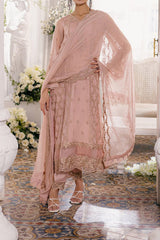 Eid Drop 1 By Azure Unstitched 3 Piece Ensembles Chiffon Suit-D-06-Nectarine
