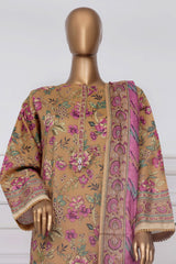 Sada Bahar Stitched 3 Piece Printed Lawn Vol-01 Suit-PR-9513-Mustard