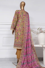 Sada Bahar Stitched 3 Piece Printed Lawn Vol-01 Suit-PR-9513-Mustard