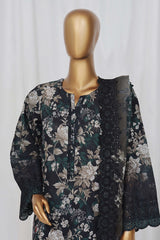 Sada Bahar Stitched 3 Piece Laser Cutwork Chikankari Vol-01 Suit-D-07-B-Black