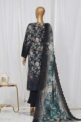 Sada Bahar Stitched 3 Piece Laser Cutwork Chikankari Vol-01 Suit-D-07-B-Black