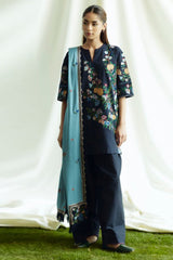 Coco By Zara Shah Jahan Unstitched 3 Piece Winter Suit-D-07-B-Onyx