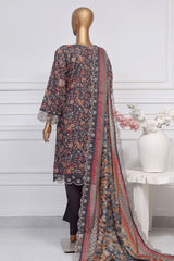 Amyrah By Sada Bahar Stitched 3 Piece Emb Festive Collection-CK-6115-Dark Grey