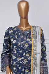 Malika by Sada Bahar Stitched 3 Piece Emb Festive Collection'2025-D-4085-Blue