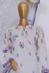Sada Bahar Stitched 3 Piece Mid Summer Co Ords Suit-D-5688-Grey