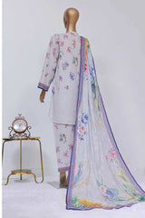 Sada Bahar Stitched 3 Piece Mid Summer Co Ords Suit-D-5688-Grey