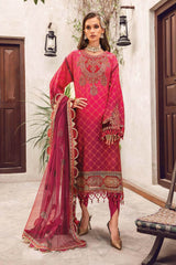 Maria B Sateen Unstitched 3 Piece Embroidered Suit-CST-507