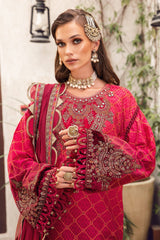 Maria B Sateen Unstitched 3 Piece Embroidered Suit-CST-507