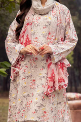 Mahee's by Riaz Arts 3 Piece Unstitched Chikankari Lawn Suit-MC-07