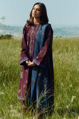 Coco By Zara Shah Jahan Unstitched 3 Piece Winter Suit-D-08-A-Amethyst