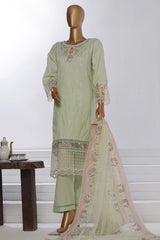 Sada Bahar Stitched 3 Piece Luxury Festive Emb Lawn Vol-05 Suit-MK-14-Pista
