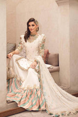 Maria B Sateen Unstitched 3 Piece Embroidered Suit- CST-508
