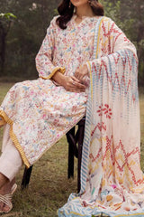 Mahee's by Riaz Arts 3 Piece Unstitched Chikankari Lawn Suit-MC-08