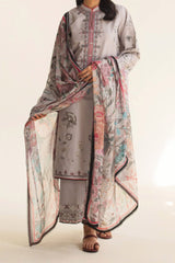 Coco By Zara Shah Jahan Unstitched 3 Piece Emb Lawn Vol-02 Suit-D-09-B-Zaira