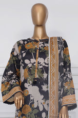 Sada Bahar Stitched 3 Piece Printed Lawn Vol-01 Suit-PR-9479-Black