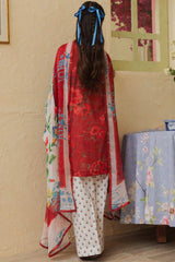 Coco Prints By Zara Shah Jahan Unstitched 3 Piece Digital Printed Lawn Suit-D-09-Pomegrante