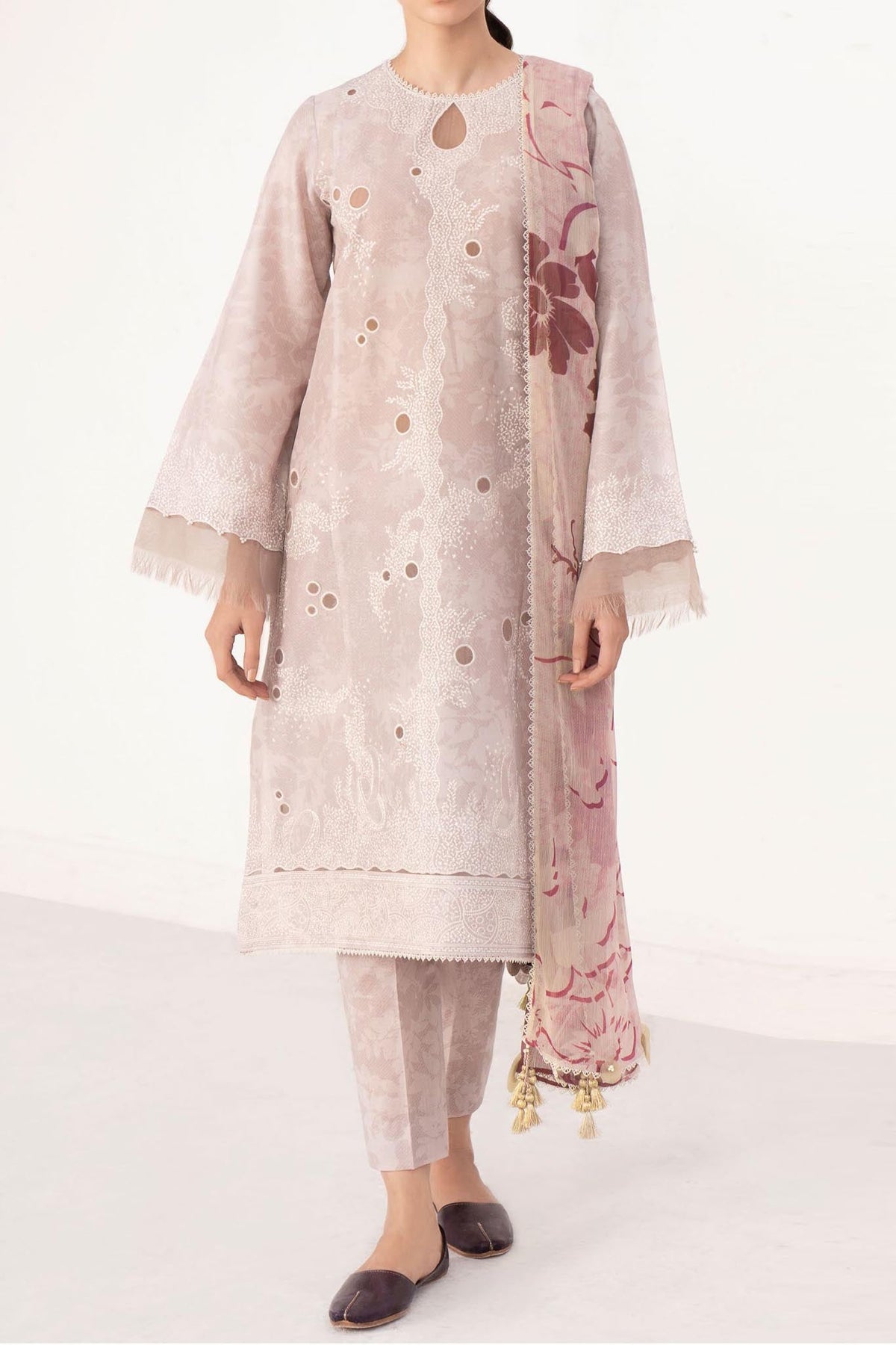 Delia By Jazmin Unstitched 3 Piece Luxury Emb Lawn Collection'2024-D-09