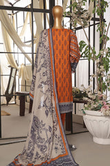 Sada Bahar Stitched 3 Piece Printed Lawn Vol-07 Suit-D-2516-Orange