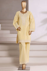 Vybe By Sada Bahar Stitched 2 Piece Emb Cotton Set Vol-02 Suit-MEL-02-Lemon