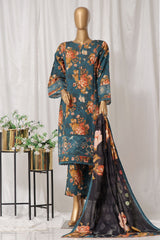 Rania By Sada Bahar Stitched 3 Piece Emb Khaddar Vol-01 Suit-D-10-Teal