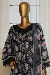 Sada Bahar Stitched 3 Piece Festive Emb Lawn Vol-02 Suit-D-101-Black