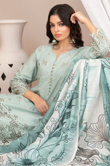 Nazifa By Tawakkal Stitched 3 Piece Emb Schiffli Lawn Suit-D-1043