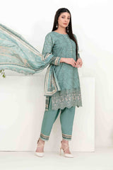 Shazmina By Tawakkal Unstitched 3 Piece Emb Lawn Vol-02 Collection-D-1050