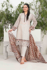 Shazmina By Tawakkal Unstitched 3 Piece Emb Lawn Vol-02 Collection-D-1054