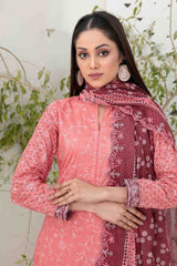Shazmina By Tawakkal Unstitched 3 Piece Emb Lawn Vol-02 Collection-D-1058