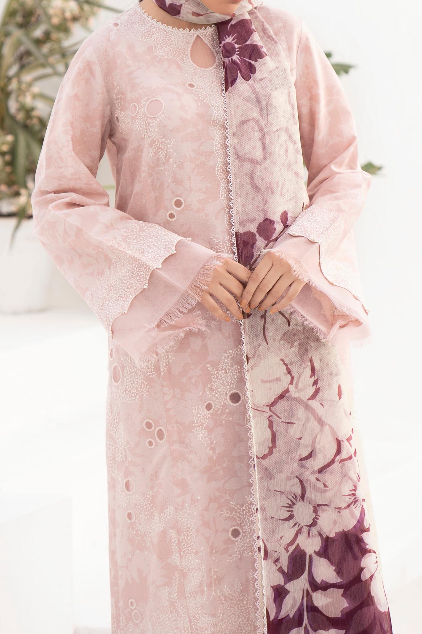 Delia By Jazmin Unstitched 3 Piece Luxury Emb Lawn Collection'2024-D-10