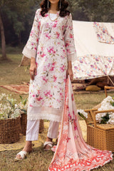 Mahee's by Riaz Arts 3 Piece Unstitched Chikankari Lawn Suit-MC-10
