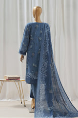 Sada Bahar Stitched 3 Piece Printed Khaddar Vol-02 Suit-D-11-Blue